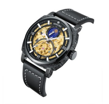 SENORS Sun Moon Star Wine Barrel Super Luminous Automatic Mechanical Watch Manufacturer Spot SN217 - 2bazar4