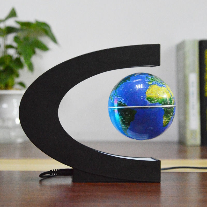 C-Shaped 3-Inch Magnetic Levitation Globe Creative Gifts For Valentine's Day Novel Home Decorations - 2bazar4