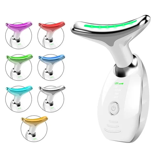 7 colors -Purpose Lifting And Firming Facial Massage Device Neck Face Massager Neck Face Beauty Device In Portable Face Massager - 2bazar4