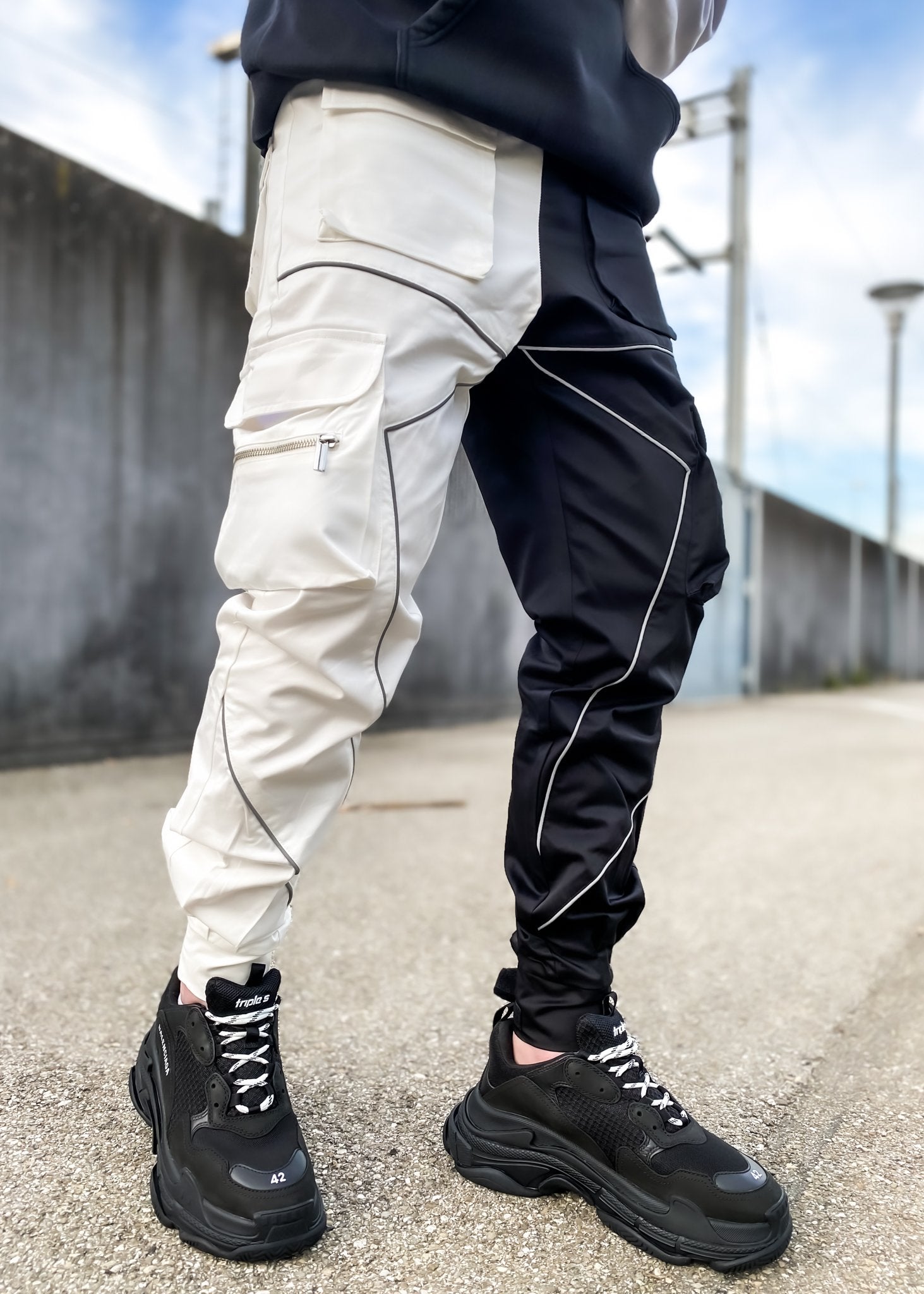 Spring and autumn new casual pants male Korean version of the trendy brand multi-bag overalls loose straight-leg pants outdoor running trousers - 2bazar4