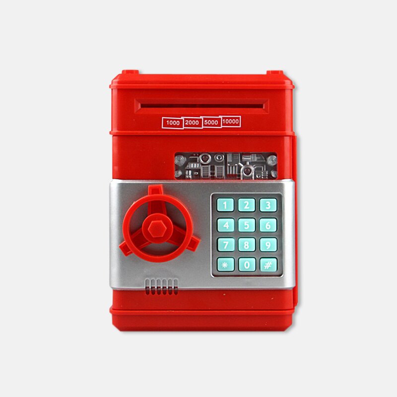Safety Password Chewing Coin Cash Deposit Machine Electronic Piggy Bank Mini Money Box Gift for Children Kids - 2bazar4