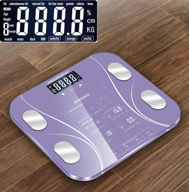 13 Body Index Electronic Smart Weighing Scales Bathroom Body Fat bmi Scale Digital Human Weight Mi Scales Floor lcd display - 2bazar4