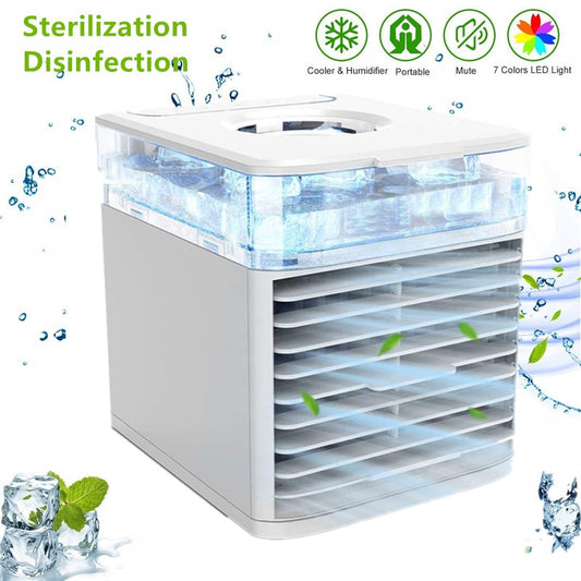 Mini Air Conditioner Air Cooler Fan 7 Colors Light USB Portable Air Conditioner Sterilization isinfection Air Cooling Fan - 2bazar4