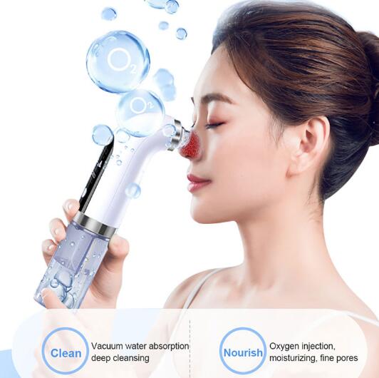 Electric Small Bubble Blackhead Remover USB Rechargeable Water Cycle Pore Acne Pimple Removal Vacuum Suction Facial Cleaner Tool - 2bazar4