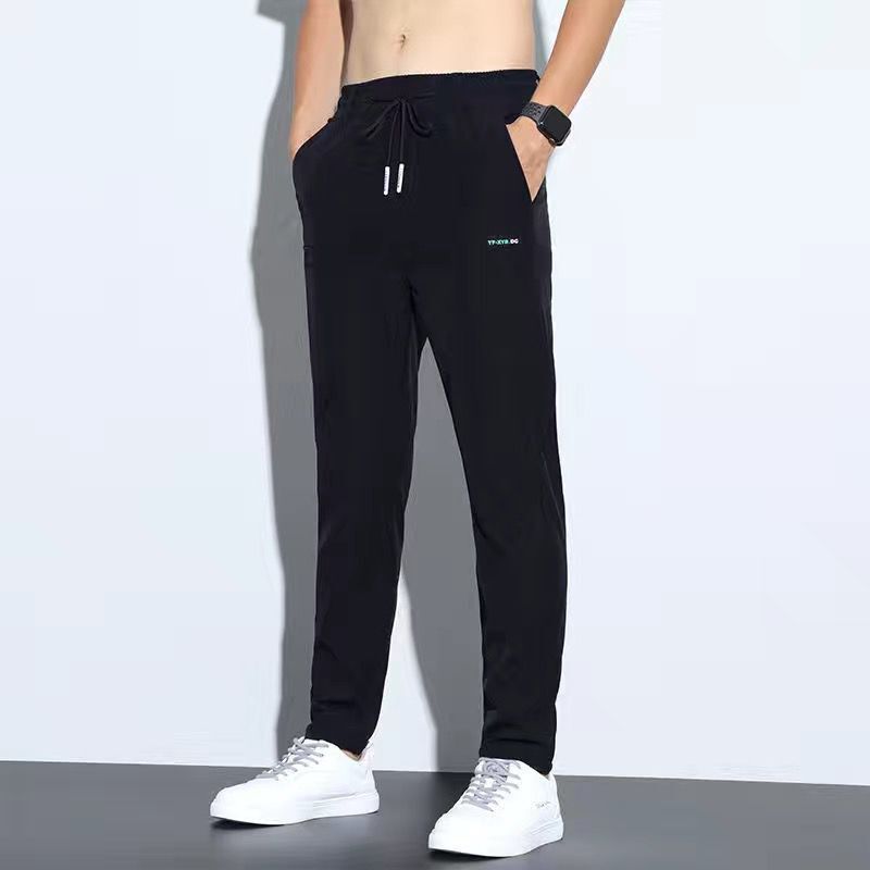 Thin ice silk pants for men, business men, casual pants, trendy straight leg loose sports pants - 2bazar4