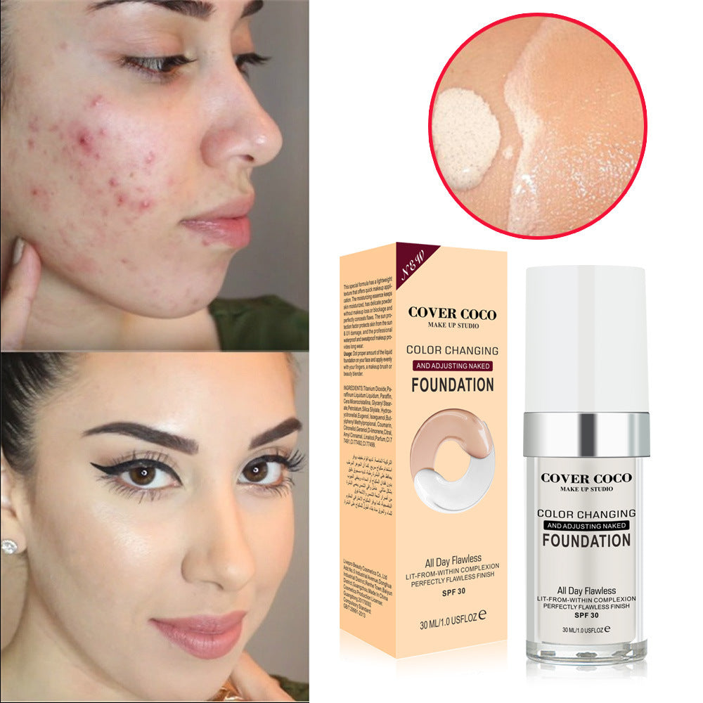 Color Changing Liquid Foundation Temperature Changing Complexion Liquid Foundation Color Changing Brightening Concealer Liquid Bb Cream - 2bazar4