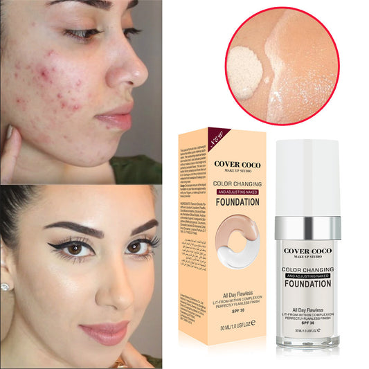 Color Changing Liquid Foundation Temperature Changing Complexion Liquid Foundation Color Changing Brightening Concealer Liquid Bb Cream - 2bazar4