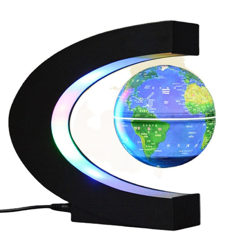 C-Shaped 3-Inch Magnetic Levitation Globe Creative Gifts For Valentine's Day Novel Home Decorations - 2bazar4