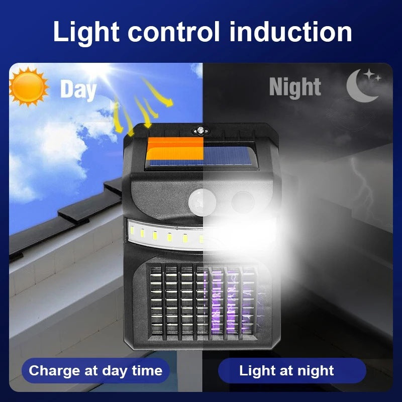 LED New Solar Mosquito Killing Lamp Garden Upgrade Mosquito Repellent Lamp Human Intelligent Sensor Wall Lamp - 2bazar4