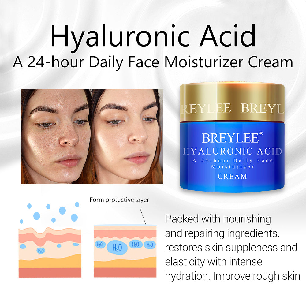 BREYLEE Face Cream Hyaluronic Acid Moisturizing Day Cream Retinol Anti Wrinkle Vitamin C Whitening Skin Care Acne Treatment 40g - 2bazar4