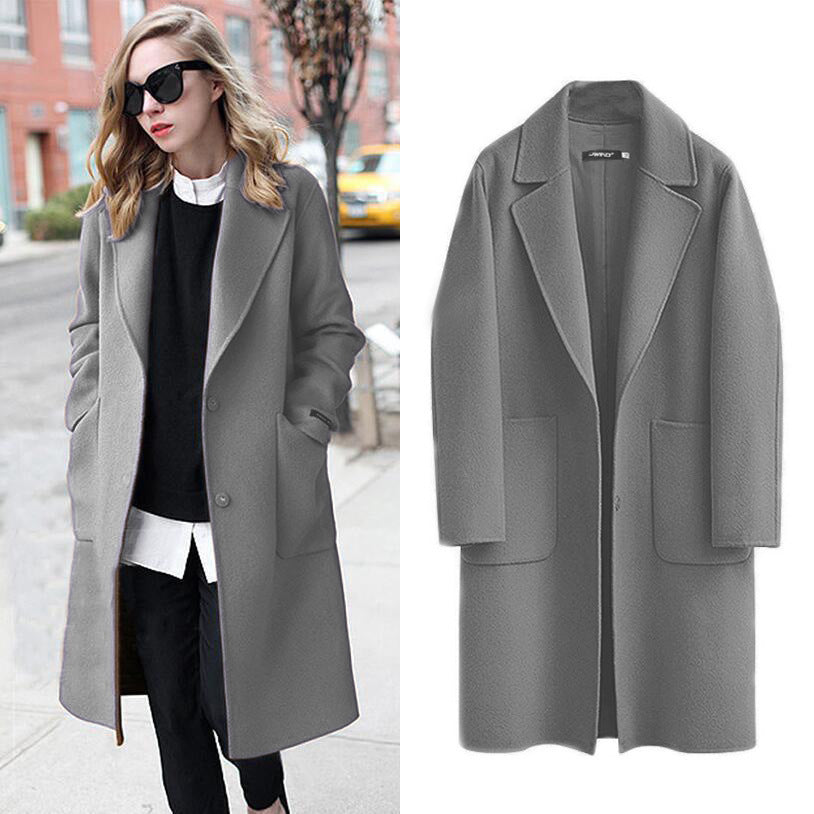 Autumn and winter women's double-sided woolen coat, European and American new long loose woolen coat, women's woolen coat - 2bazar4