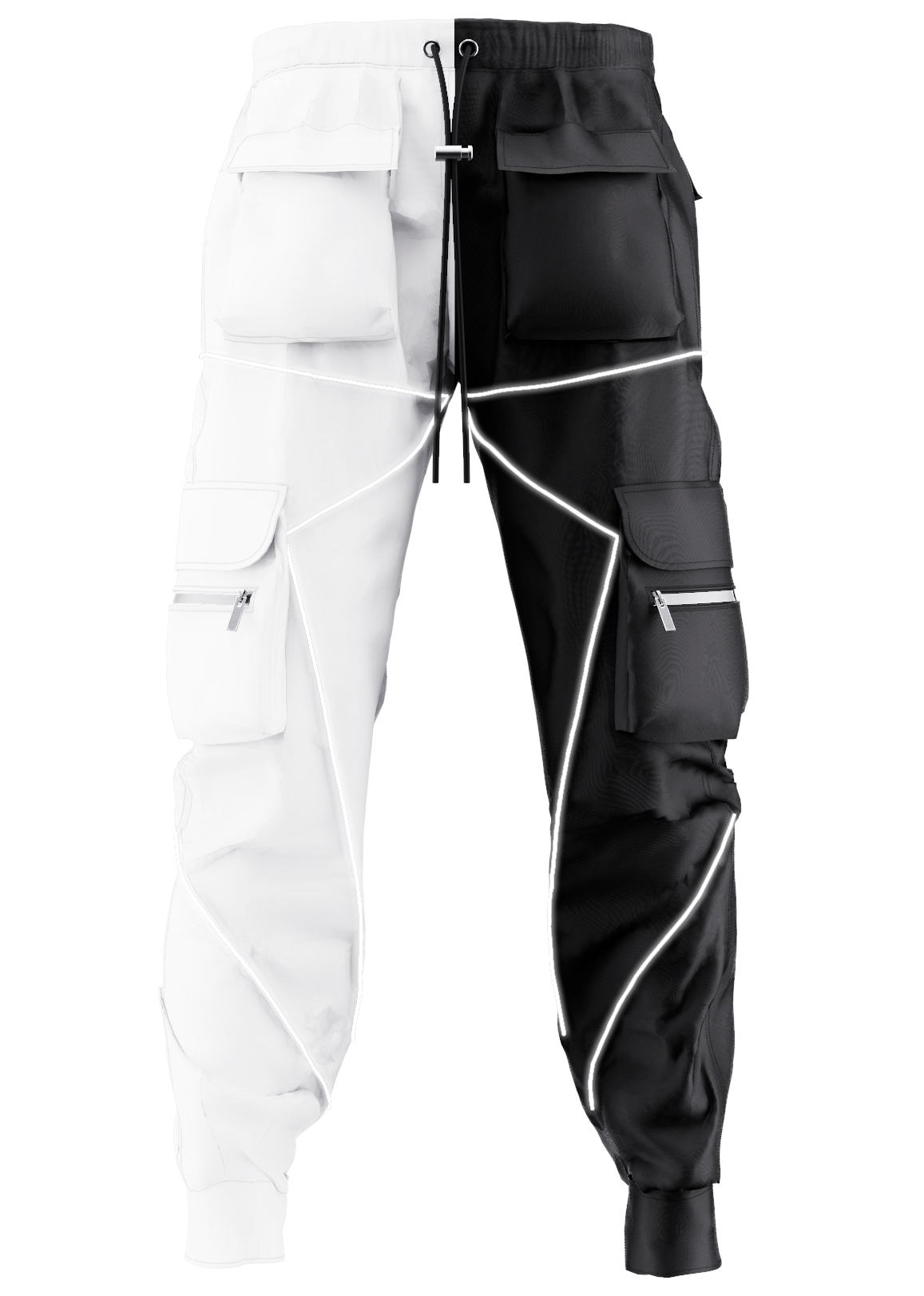 Spring and autumn new casual pants male Korean version of the trendy brand multi-bag overalls loose straight-leg pants outdoor running trousers - 2bazar4