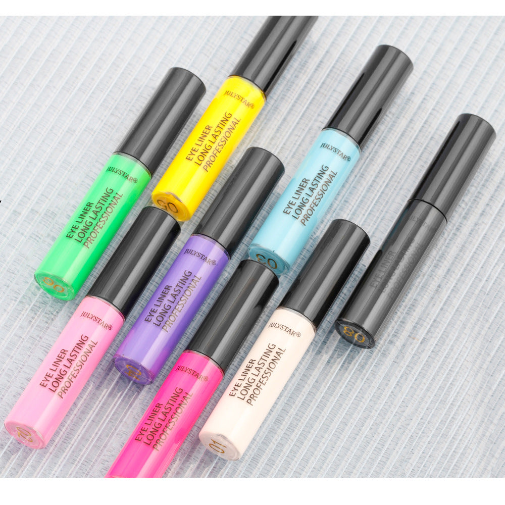 Colorful Stain Free Liquid Eyeliner Set Waterproof Oil Proof Eyeliner Liquid Pen White Eyeliner - 2bazar4