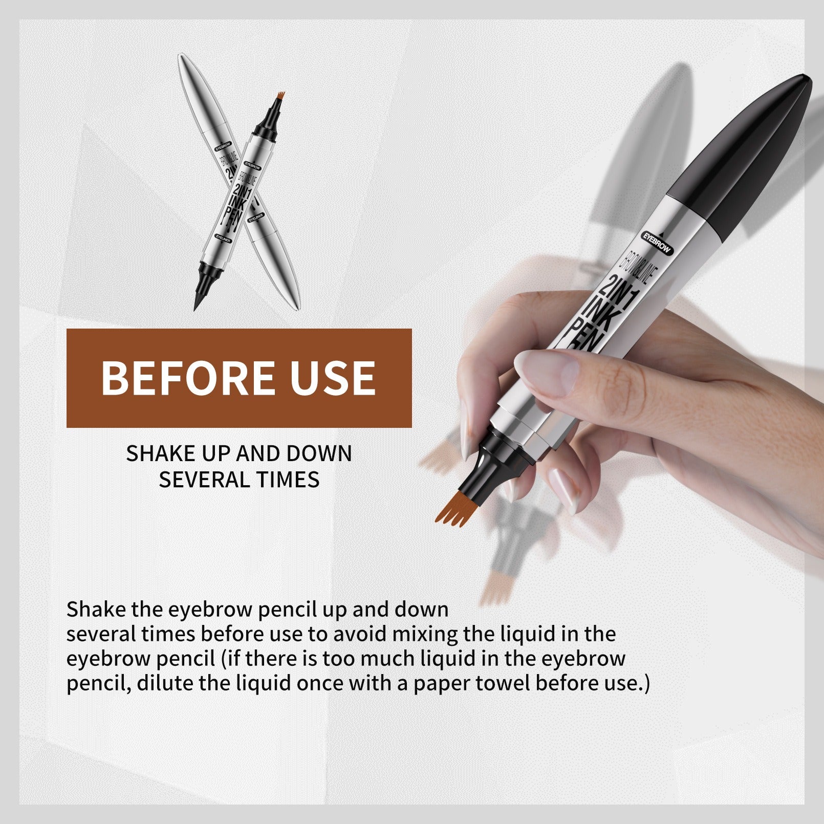 Hellokiss Eyeliner and eyebrow pencil 2 in 1 - 2bazar4