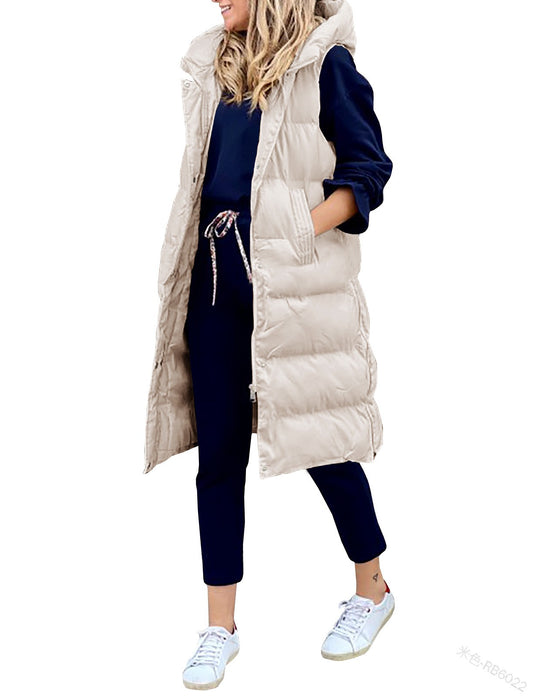 Fashionable single breasted hooded warm cotton jacket for women - 2bazar4