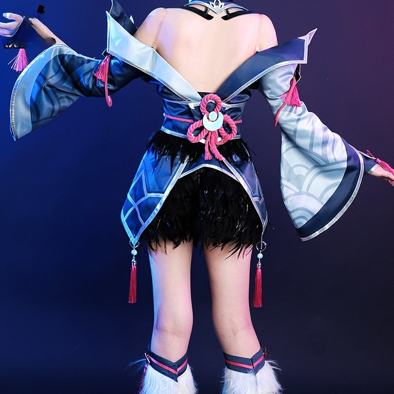 League of Legends LOL Pure Snow Moon Ali cosplay costume, Nine Tailed Fox cosplay costume, C-suite, full set of women's clothing eprolo