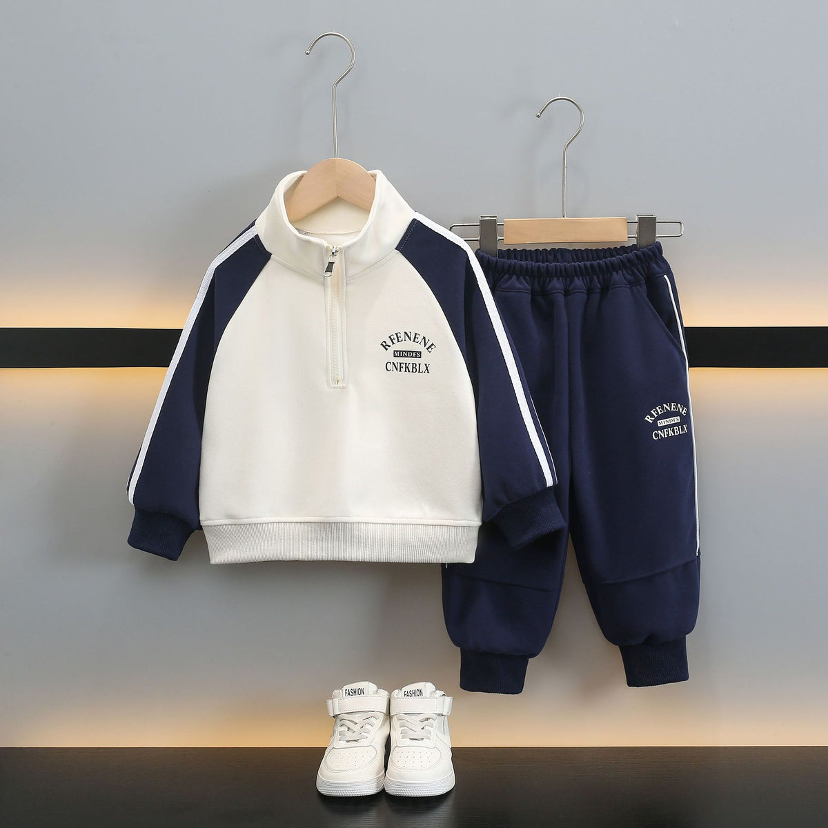 Boys Spring Autumn Sports Two-Piece Set, Long Sleeve Zip-Up Jacket Pants, - product image 6