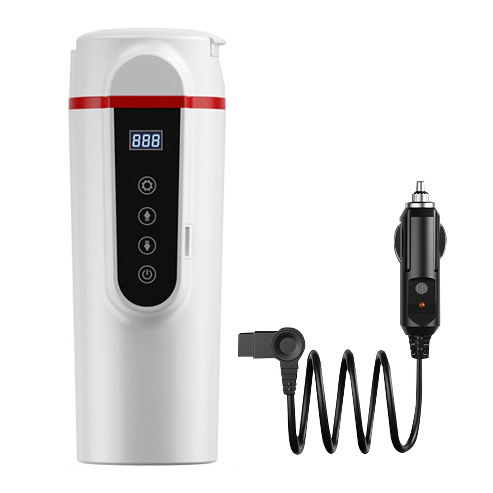 12V/24V 70W-100W Car Heating Cup 420ml Car Heated Smart Mug With Temperature Control Cigarette Lighter Car Kettle Water Heater - 2bazar4