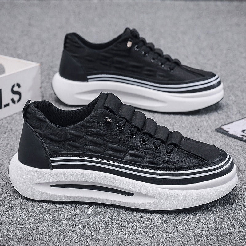 Men's shoes summer new breathable canvas shoes men's trend versatile thick soled sports board shoes dad shoes trendy shoes - 2bazar4