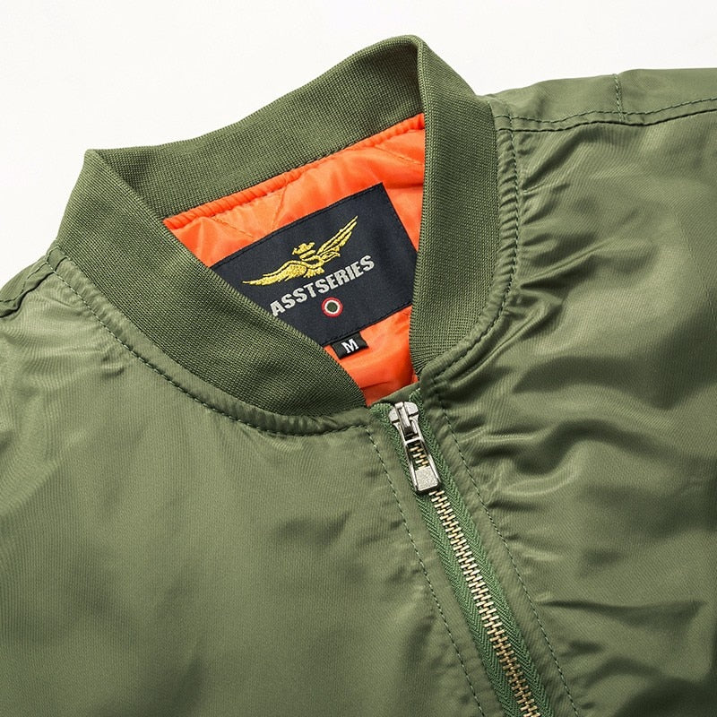 Ma1 Thick And Thin Army Green Military Motorcycle Ma-1 aviator Pilot Air Men Bomber Jacket - 2bazar4