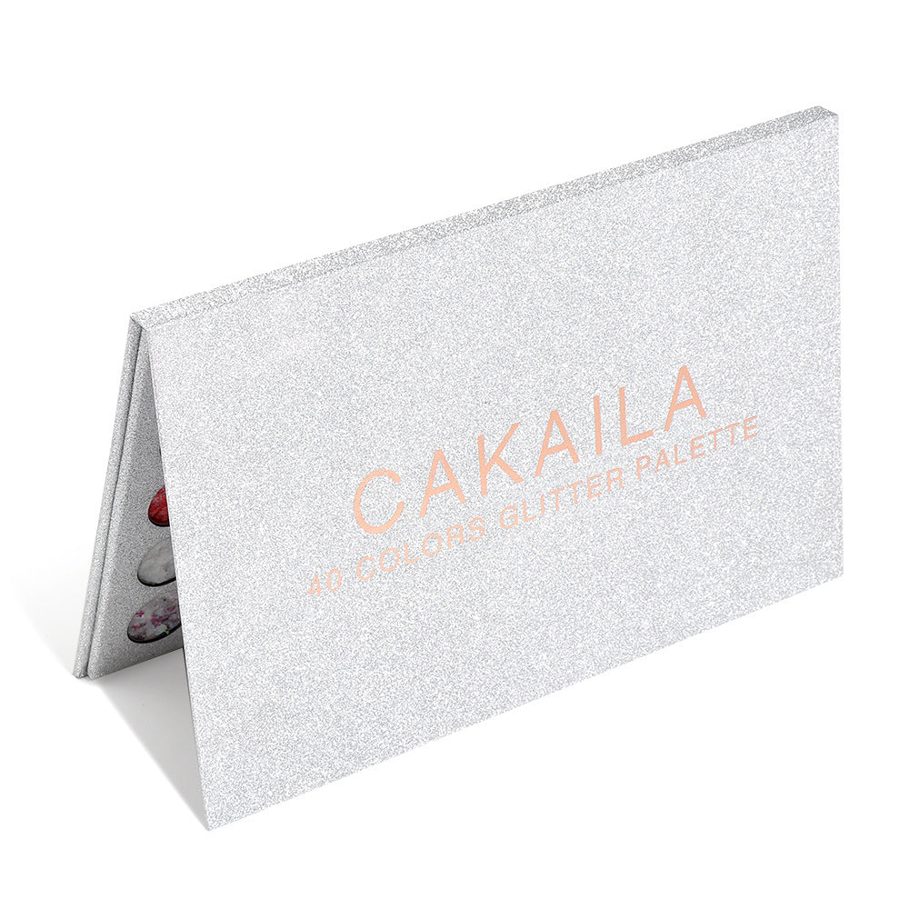 CAKAILA  40 Colors Eye Shadow Gold Powder Glitter Curry Cream Diamond Glitter Eyeshadow Palette - 2bazar4