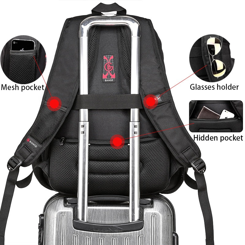 Male 45L Travel backpack 15.6 Laptop Backpack Men USB Anti theft Backpacks for teens schoolbag youth mochila women backbag - 2bazar4