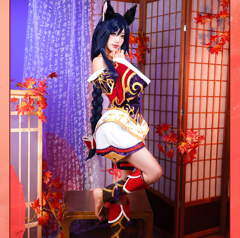 League of Legends cosplay costume Nine Tailed Fox Ali cosplay costume anime game C costume women's clothing