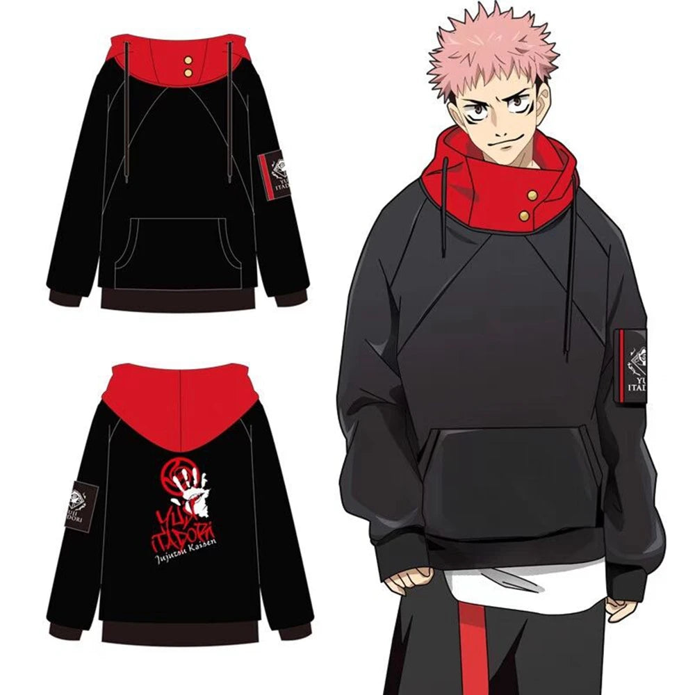 Jujutsu Kaisen Gojo Satoru Itadori Yuji Cosplay Costume Adult Unisex PJujutsu Kaisen Gojo Satoru Itadori Yuji Cosplay Costume Adult Unisex Pullover Coat Casual Hoodie Jacket Sweatshirt Suit ClothesMaterial: Polyester