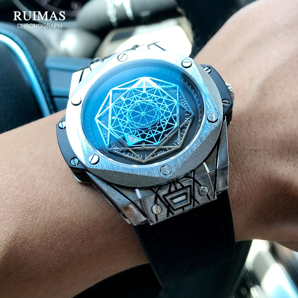 RUIMAS Luxury Top Brand Quartz Watches Men Leather Strap Military Sports Wristwatch Man Waterproof Watch Relogios Masculino 533G - 2bazar4