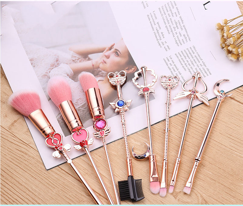 Sailor Moon Makeup Brush Tool Set Unicorn Wet and Wild Anime Peripheral Gifts - 2bazar4