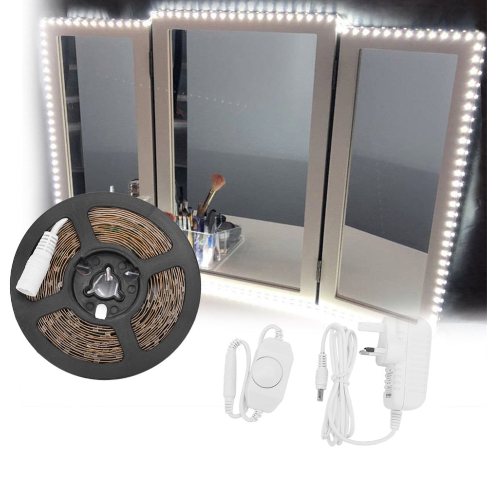 Cosmetic Mirror 3 Types 13ft SMD 240 LED Makeup Mirror Strip Bar Vanity Mirror Makeup Lamp Flexible Strip Light Kit - 2bazar4