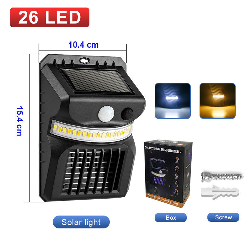 LED New Solar Mosquito Killing Lamp Garden Upgrade Mosquito Repellent Lamp Human Intelligent Sensor Wall Lamp - 2bazar4