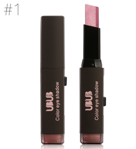 UBUB Double Color Stereo Gradient Velvet Shimmer Eyeshadow Stick Earth Color Eye Shadow Cream Pen - 2bazar4