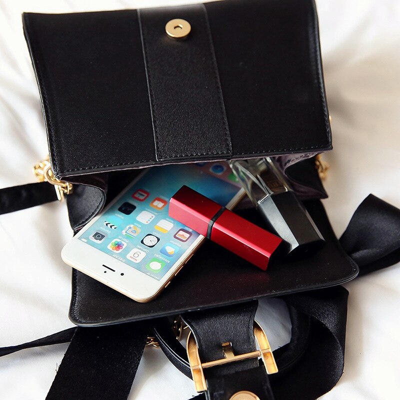Top-handle bags women handbag chain bags new fashion European style velvet wild bow portable crossbody bags for women - 2bazar4