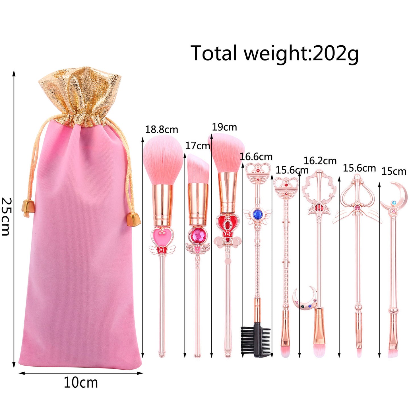 Sailor Moon Makeup Brush Tool Set Unicorn Wet and Wild Anime Peripheral Gifts - 2bazar4