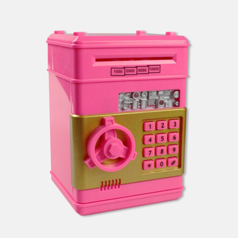 Safety Password Chewing Coin Cash Deposit Machine Electronic Piggy Bank Mini Money Box Gift for Children Kids - 2bazar4