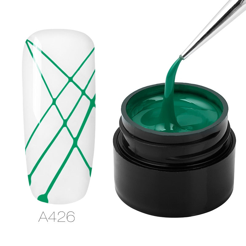 ROSALIND Gel Spider Line For Nails Art Gel Polish UV Colors Painting Gel Nail Polish Spider Gel Lacquer Web Stickers Gel Polish - 2bazar4