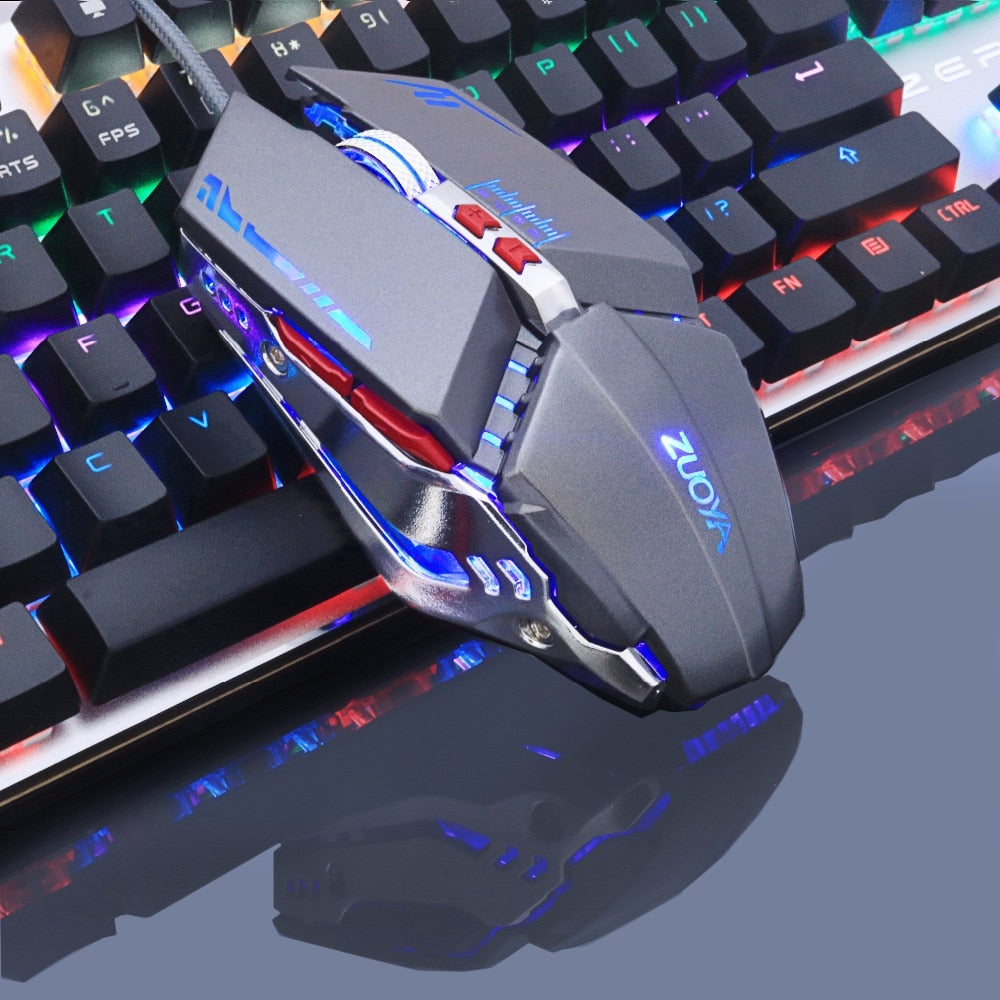 ZUOYA Professional gamer Gaming Mouse 8D 3200DPI Adjustable Wired Optical LED Computer Mice USB Cable Mouse for laptop PC - 2bazar4