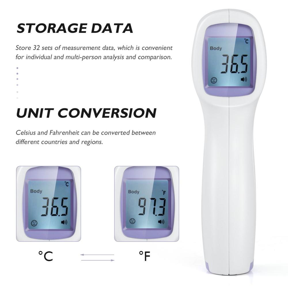 Non-Contact Adult Kids Body Forehead Infrared Thermometer Gun Medical Digital Thermometer Laser Temperature Measurement Tool - 2bazar4