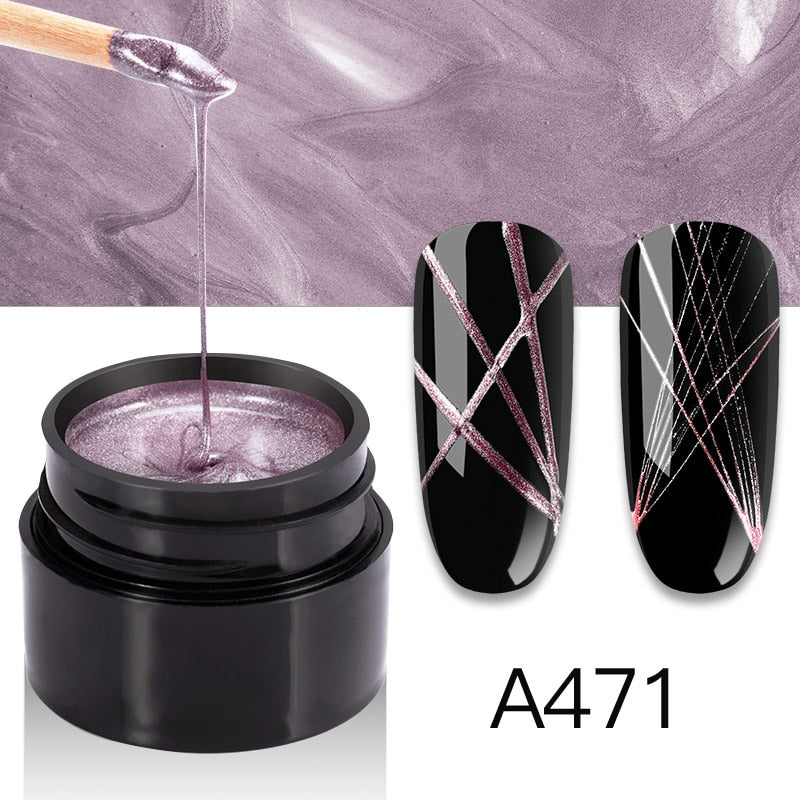 ROSALIND Gel Spider Line For Nails Art Gel Polish UV Colors Painting Gel Nail Polish Spider Gel Lacquer Web Stickers Gel Polish - 2bazar4