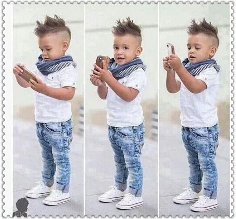 Toddler Boy Clothes Summer Children Clothing Boys Sets Costume For Kids Clothes Sets T-shirt+Jeans Sport Suits 2 3 4 5 6 7 Years - 2bazar4