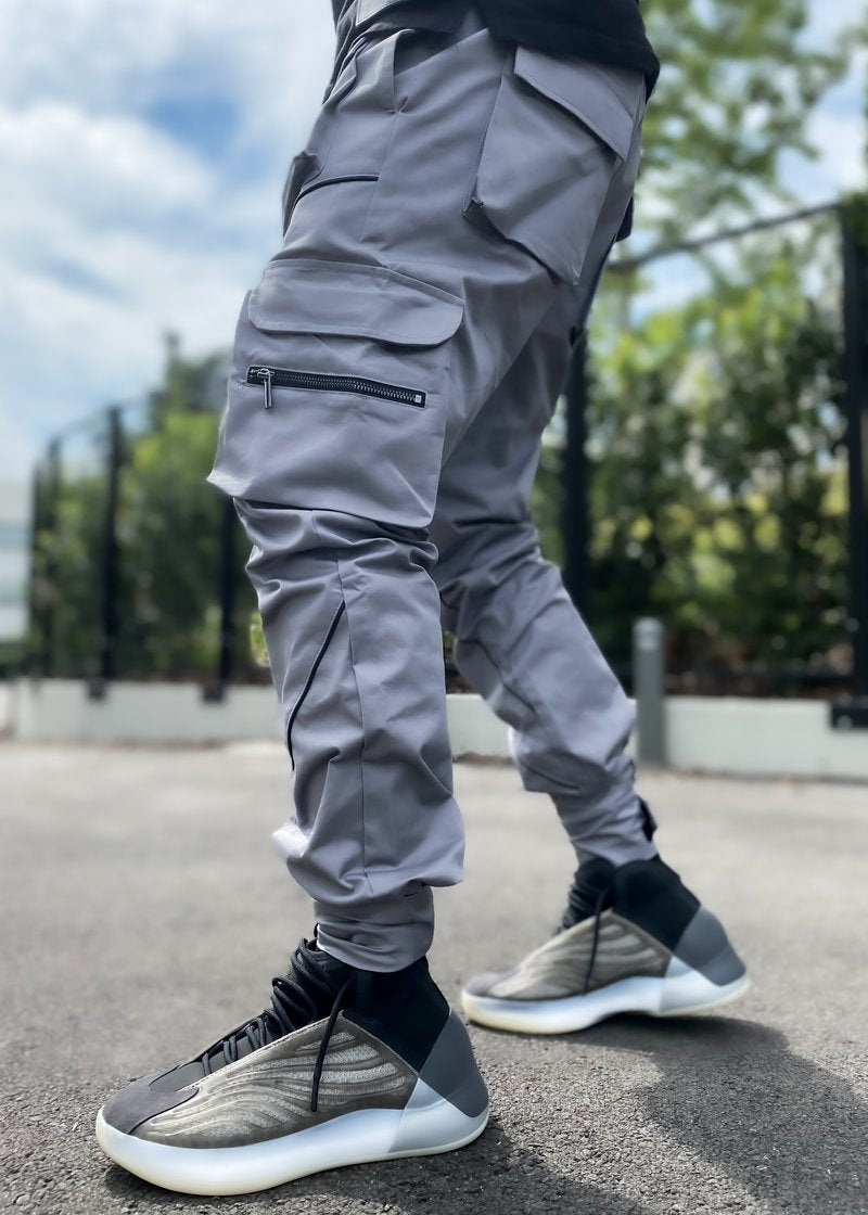 Spring and autumn new casual pants male Korean version of the trendy brand multi-bag overalls loose straight-leg pants outdoor running trousers - 2bazar4