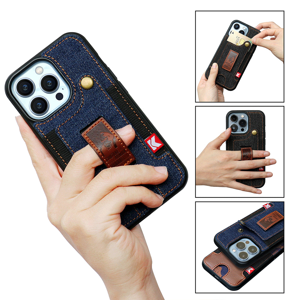 For iPhone 13pro Case Apple 14 Plug-in Wristband Phone Cover iPhone 14 Case - 2bazar4