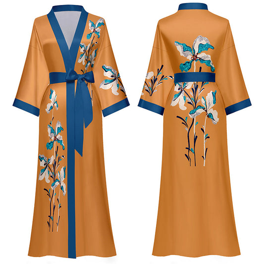 New Satin Chiffon Pajamas Women's Light Luxury Style Plus Size Pajamas Ladies Spring And Summer Home Wear - 2bazar4