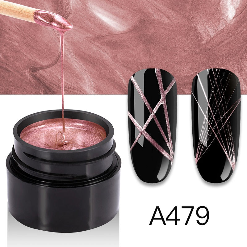 ROSALIND Gel Spider Line For Nails Art Gel Polish UV Colors Painting Gel Nail Polish Spider Gel Lacquer Web Stickers Gel Polish - 2bazar4