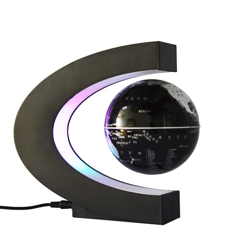C-Shaped 3-Inch Magnetic Levitation Globe Creative Gifts For Valentine's Day Novel Home Decorations - 2bazar4