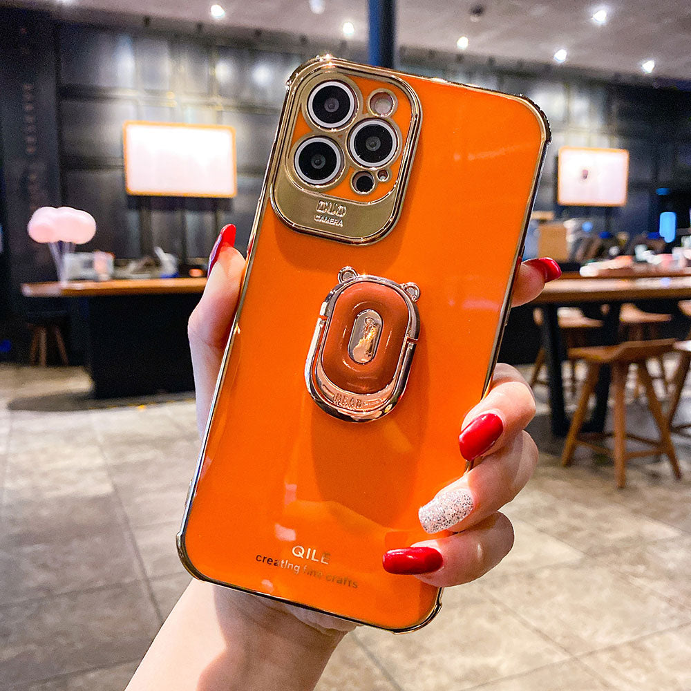 Boucho Luxury electroplating phone case for iphone 12 Pro MAX 11 Pro XS XR X SE 6 6s 7 8 plus 12Mini Phone Holder Ring Grip Case - 2bazar4