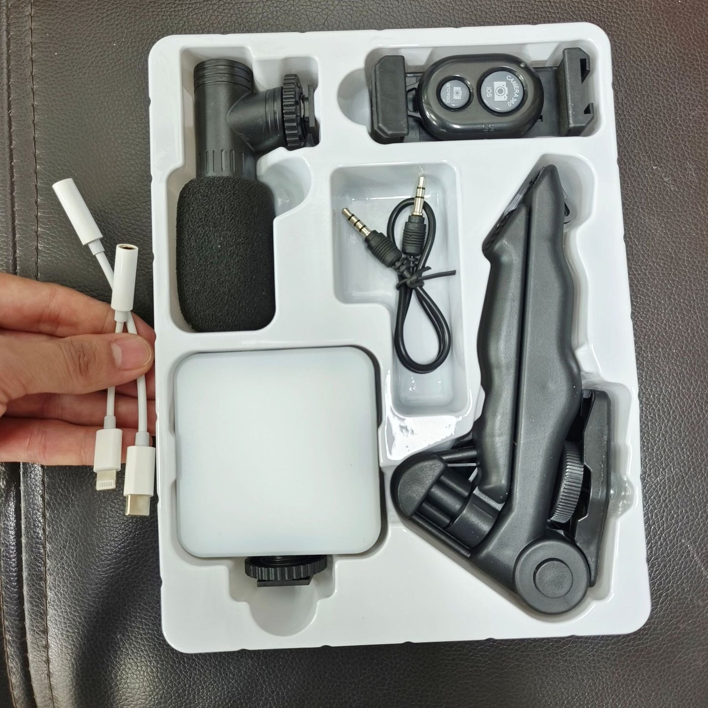 Desktop Beauty Leg Pocket Fill Light with Microphone Set Single Reflex Conference Lamp Handheld Photography with Microphone eprolo