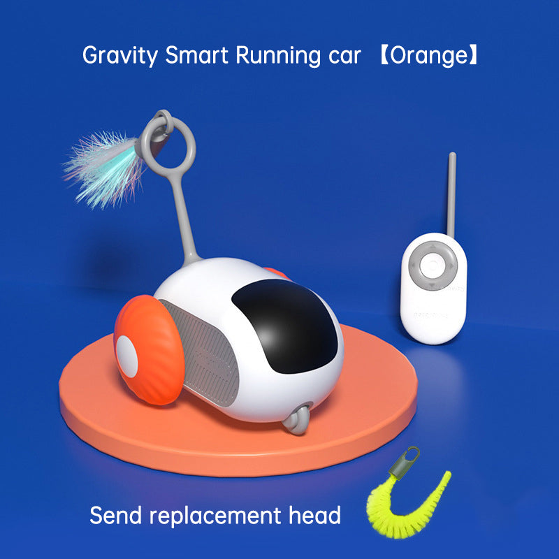 Remote Control Interactive Cat Car Toy USB Charging Chasing Automatic Self-moving Remote Smart Control Car Interactive Cat Toy P - 2bazar4