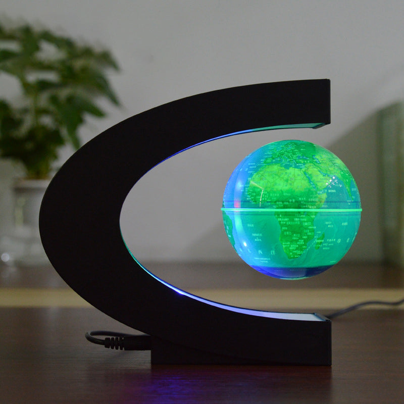 C-Shaped 3-Inch Magnetic Levitation Globe Creative Gifts For Valentine's Day Novel Home Decorations - 2bazar4